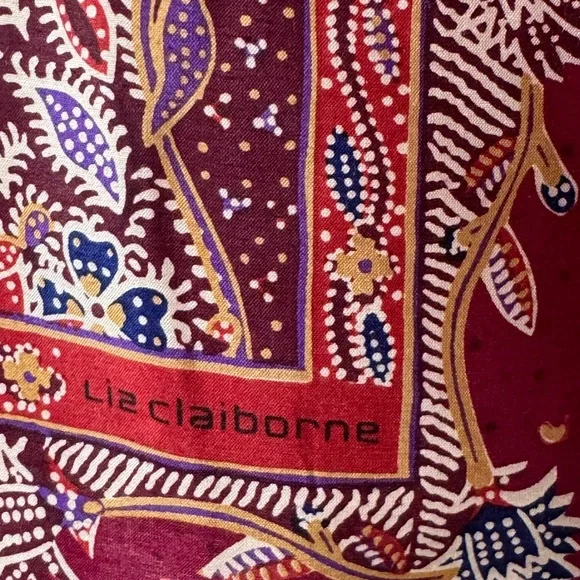 Liz Claiborne Scarf 7”x52” Likely Silk - Picture 4 of 6